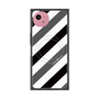 プレミアムスクエアケース with SnapMag［ Big Stripe - Black × Gray ］