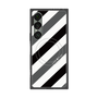 プレミアムスクエアケース with SnapMag［ Big Stripe - Black × Gray ］