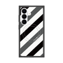 プレミアムスクエアケース with SnapMag［ Big Stripe - Black × Gray ］