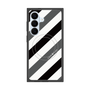 プレミアムスクエアケース with SnapMag［ Big Stripe - Black × Gray ］
