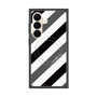 プレミアムスクエアケース with SnapMag［ Big Stripe - Black × Gray ］