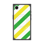 プレミアムスクエアケース with SnapMag［ Big Stripe - Green × Yellow ］