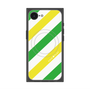 プレミアムスクエアケース with SnapMag［ Big Stripe - Green × Yellow ］