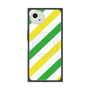 プレミアムスクエアケース with SnapMag［ Big Stripe - Green × Yellow ］