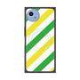 プレミアムスクエアケース with SnapMag［ Big Stripe - Green × Yellow ］