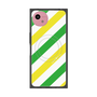 プレミアムスクエアケース with SnapMag［ Big Stripe - Green × Yellow ］
