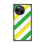 プレミアムスクエアケース with SnapMag［ Big Stripe - Green × Yellow ］