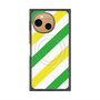 プレミアムスクエアケース with SnapMag［ Big Stripe - Green × Yellow ］