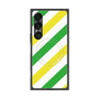 プレミアムスクエアケース with SnapMag［ Big Stripe - Green × Yellow ］