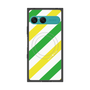 プレミアムスクエアケース with SnapMag［ Big Stripe - Green × Yellow ］
