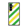プレミアムスクエアケース with SnapMag［ Big Stripe - Green × Yellow ］