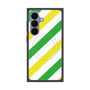 プレミアムスクエアケース with SnapMag［ Big Stripe - Green × Yellow ］