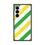 プレミアムスクエアケース with SnapMag［ Big Stripe - Green × Yellow ］