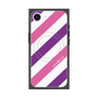 プレミアムスクエアケース with SnapMag［ Big Stripe - Purple × Pink ］