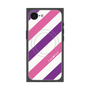 プレミアムスクエアケース with SnapMag［ Big Stripe - Purple × Pink ］
