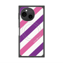 プレミアムスクエアケース with SnapMag［ Big Stripe - Purple × Pink ］