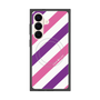 プレミアムスクエアケース with SnapMag［ Big Stripe - Purple × Pink ］