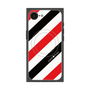 プレミアムスクエアケース with SnapMag［ Big Stripe - Red × Black ］