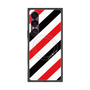 プレミアムスクエアケース with SnapMag［ Big Stripe - Red × Black ］