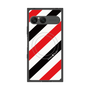 プレミアムスクエアケース with SnapMag［ Big Stripe - Red × Black ］