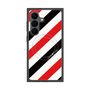 プレミアムスクエアケース with SnapMag［ Big Stripe - Red × Black ］