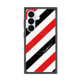 プレミアムスクエアケース with SnapMag［ Big Stripe - Red × Black ］