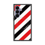 プレミアムスクエアケース with SnapMag［ Big Stripe - Red × Black ］