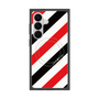 プレミアムスクエアケース with SnapMag［ Big Stripe - Red × Black ］