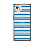 プレミアムスクエアケース with SnapMag［ Small Border - Blue ］
