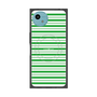 プレミアムスクエアケース with SnapMag［ Small Border - Green ］