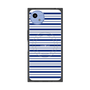 プレミアムスクエアケース with SnapMag［ Small Border - Navy ］