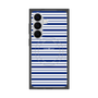 プレミアムスクエアケース with SnapMag［ Small Border - Navy ］