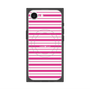 プレミアムスクエアケース with SnapMag［ Small Border - Pink ］