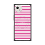 プレミアムスクエアケース with SnapMag［ Small Border - Pink ］