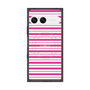 プレミアムスクエアケース with SnapMag［ Small Border - Pink ］
