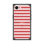 プレミアムスクエアケース with SnapMag［ Small Border - Red ］
