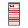 プレミアムスクエアケース with SnapMag［ Small Border - Red ］