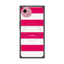 プレミアムスクエアケース with SnapMag［ Big Border - Pink ］