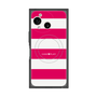 プレミアムスクエアケース with SnapMag［ Big Border - Pink ］