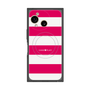 プレミアムスクエアケース with SnapMag［ Big Border - Pink ］