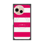 プレミアムスクエアケース with SnapMag［ Big Border - Pink ］