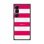 プレミアムスクエアケース with SnapMag［ Big Border - Pink ］