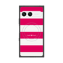 プレミアムスクエアケース with SnapMag［ Big Border - Pink ］