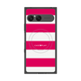 プレミアムスクエアケース with SnapMag［ Big Border - Pink ］