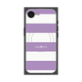 プレミアムスクエアケース with SnapMag［ Big Border - Purple ］