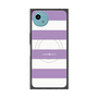 プレミアムスクエアケース with SnapMag［ Big Border - Purple ］