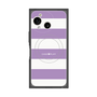 プレミアムスクエアケース with SnapMag［ Big Border - Purple ］