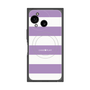 プレミアムスクエアケース with SnapMag［ Big Border - Purple ］