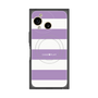 プレミアムスクエアケース with SnapMag［ Big Border - Purple ］
