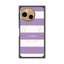 プレミアムスクエアケース with SnapMag［ Big Border - Purple ］